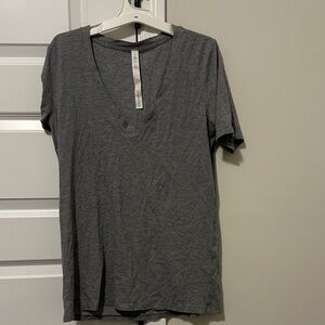 Lululemon Gray V-Neck T-Shirt